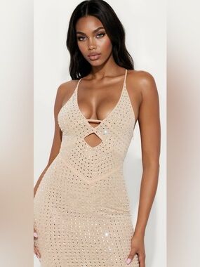 Rhinestone Midi Dress